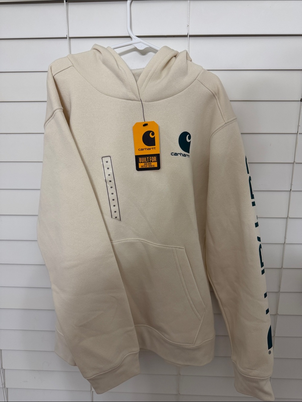 Carhartt Kids Girls Hoodie with Teal Chest Emblem NWT Size Medium and Large